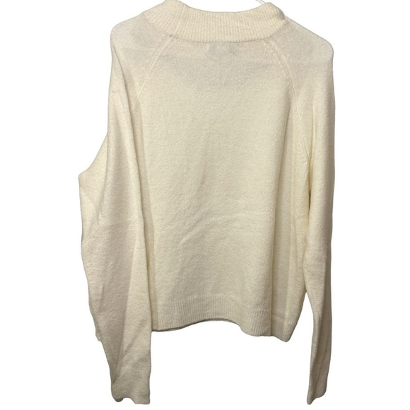 Urban Outfitters cut out mock neck fuzzy cozy soft sweater women’s L Large - Picture 2 of 8
